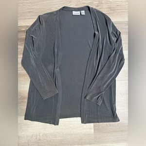 Chico's Charcoal Gray Open Front Cardigan